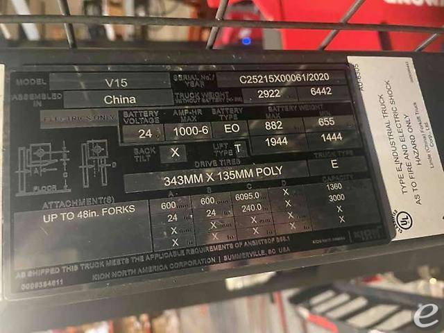 2020 Linde V15P_5215 Electric Order Picker - 123Forklift