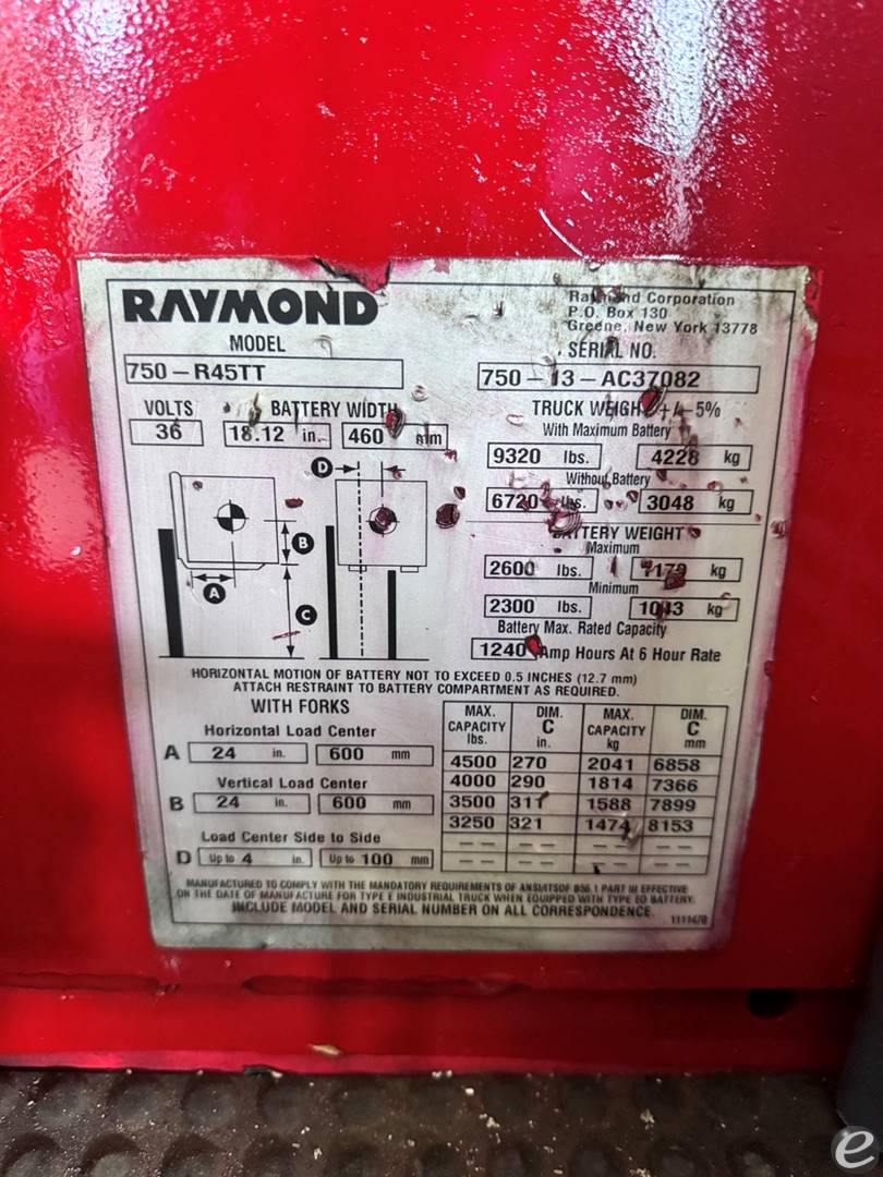 2014 Raymond 750-R45TT