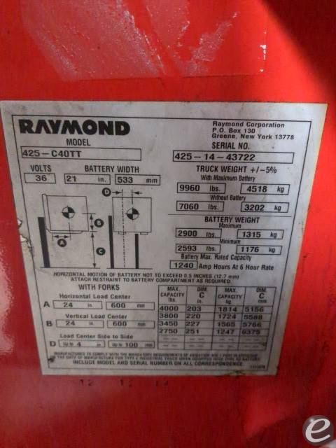 2014 Raymond 425-C40TT