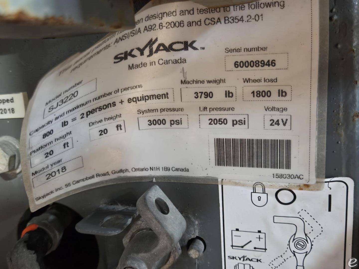 2018 Skyjack SJIII3220