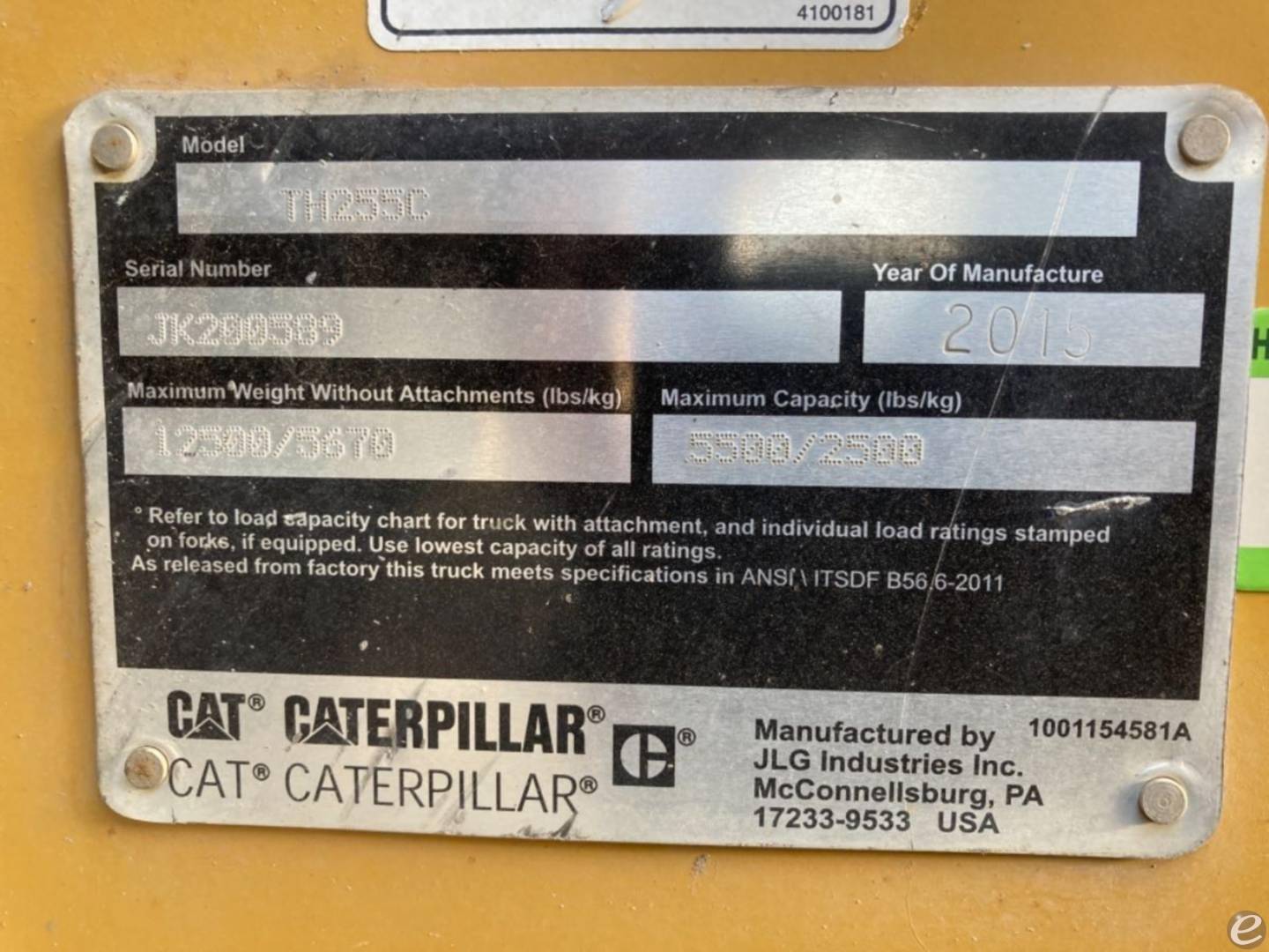 2015 Cat TH255