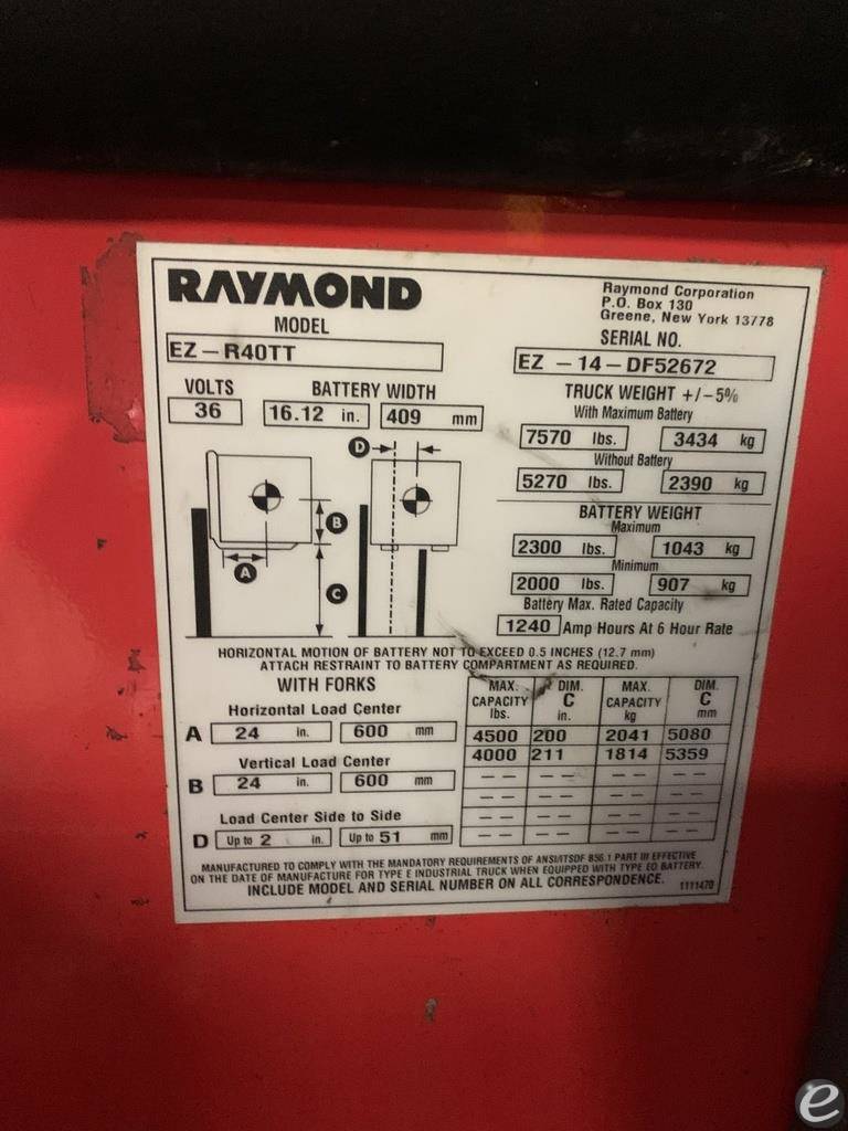 2014 Raymond EZ-R40TT