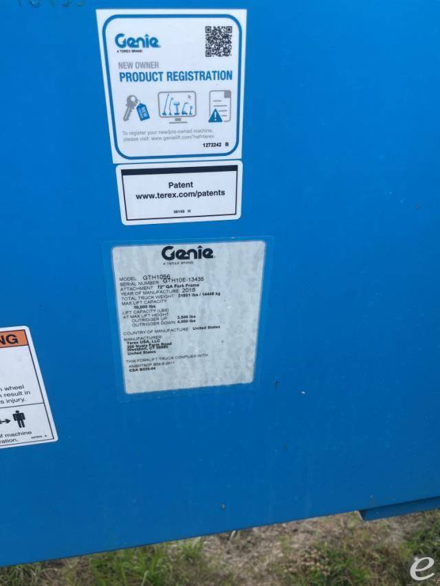 2018 Genie GTH1056