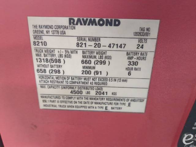 2020 Raymond 8210