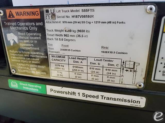 2017 Hyster S55FTS