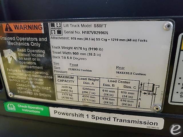 2015 Hyster S50FT