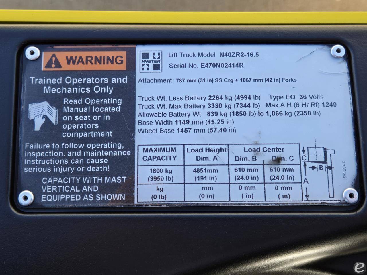 2017 Hyster N40ZR2