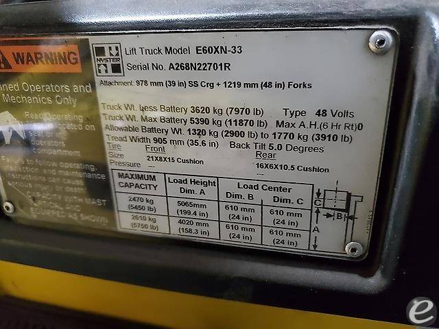 2017 Hyster E60XN