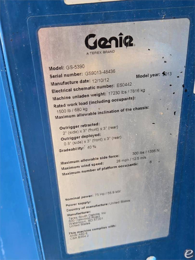 2013 Genie GS5390RT