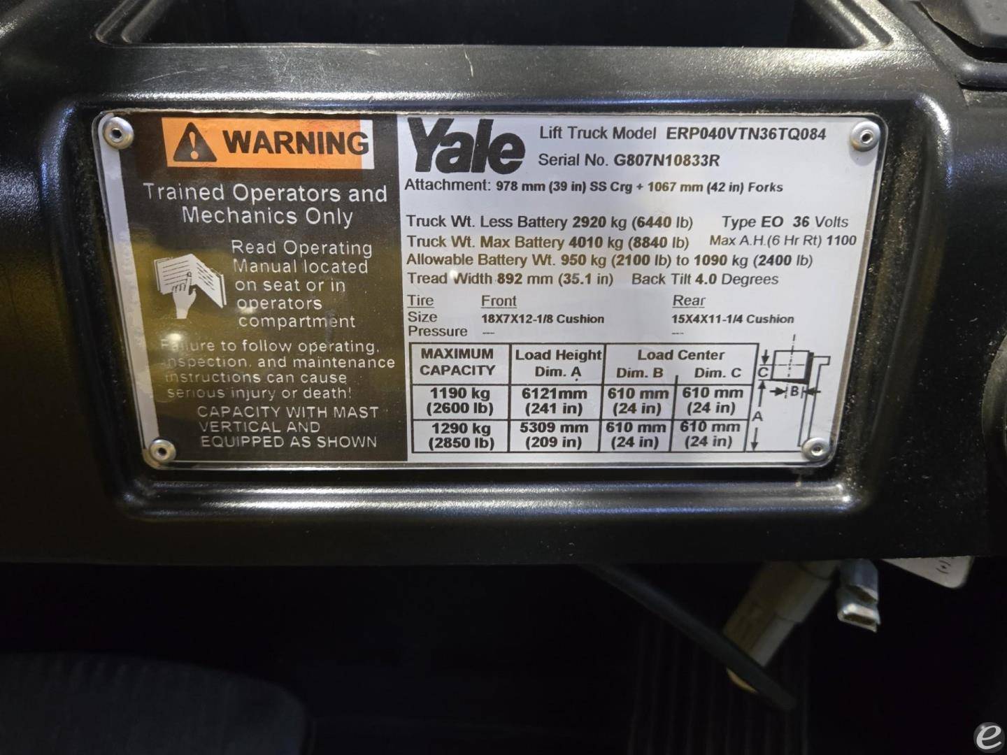 2017 Yale ERP040VT