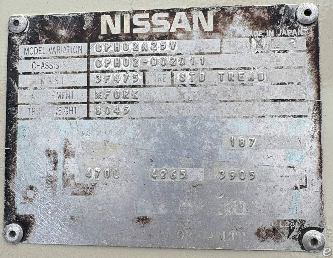 Nissan CPH02A25V