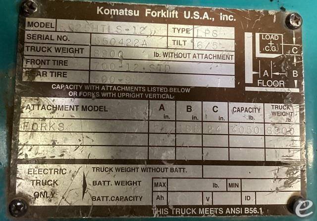 2001 Komatsu FG25