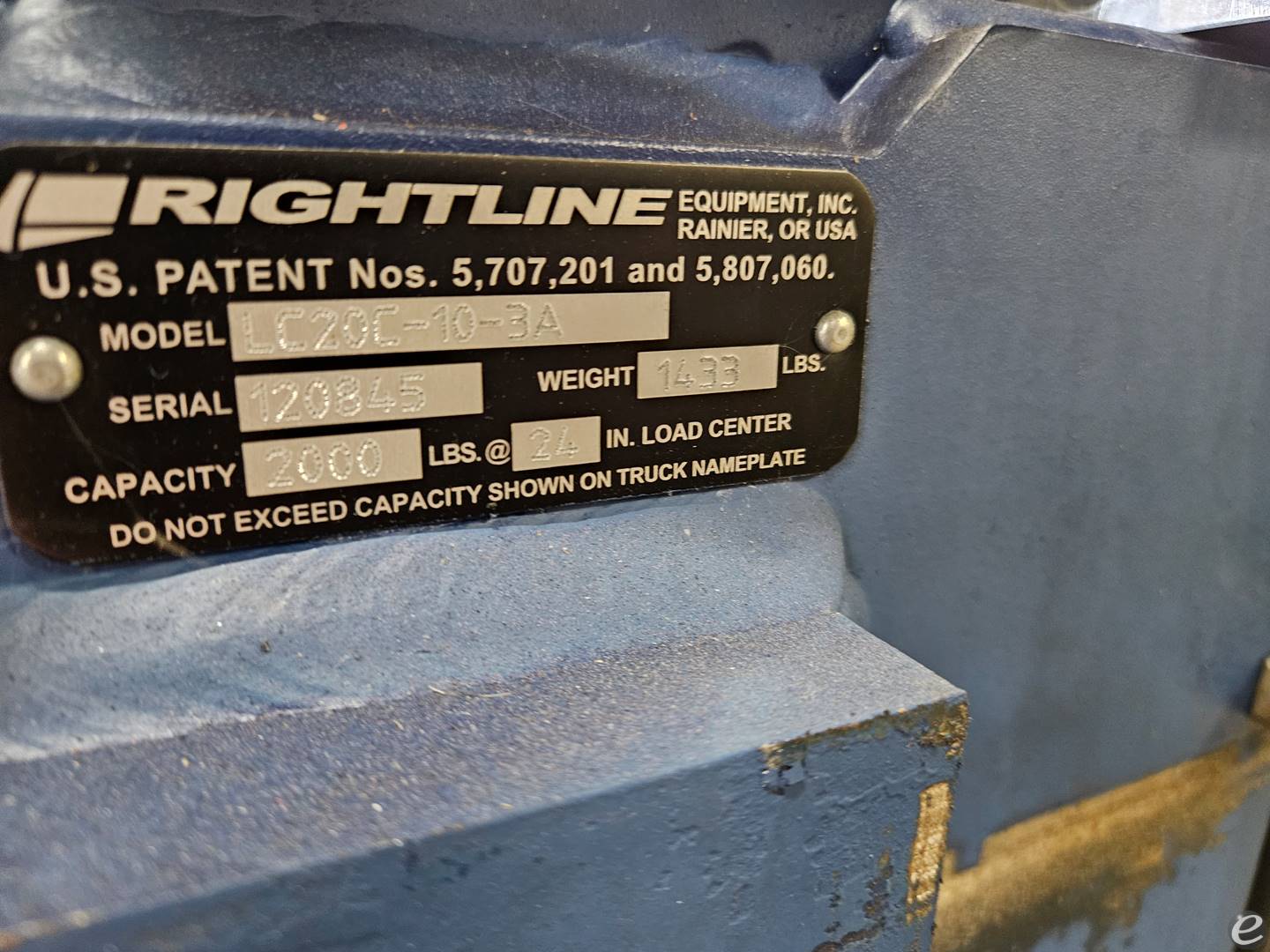 2012 Rightline LC20C-10-3A