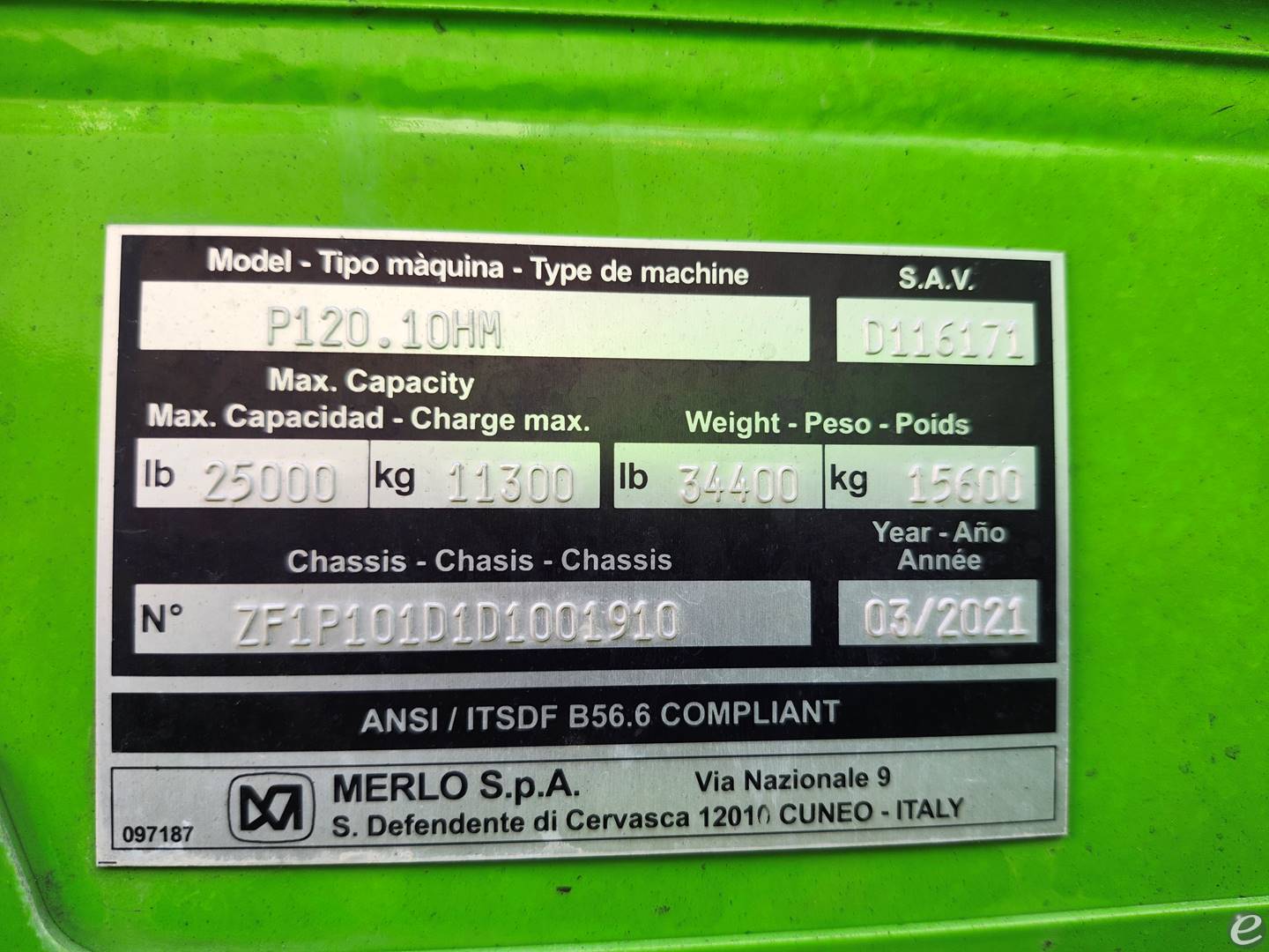 2021 Merlo P120.10HM