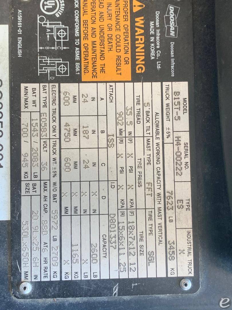 2007 Doosan B15T-5