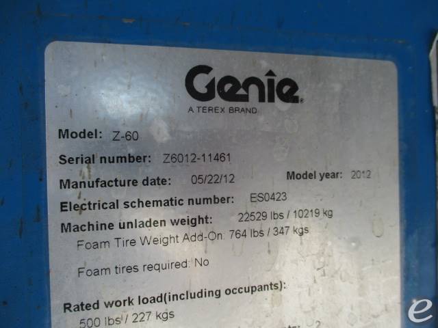 2012 Genie Z60