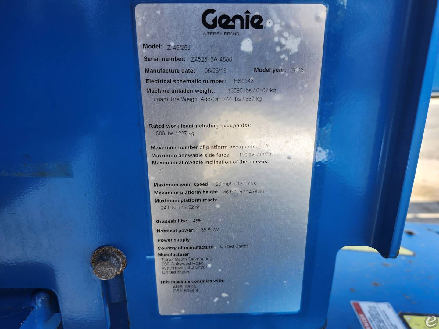 2013 Genie Z45/25J