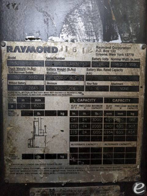 2012 Raymond 550-OPC30TT