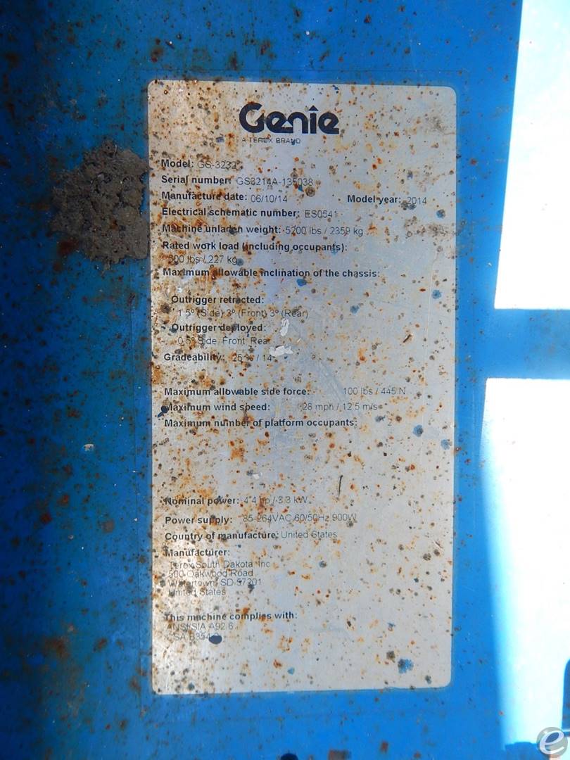 2014 Genie GS3232