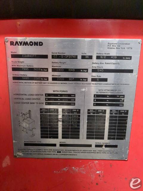 2012 Raymond EZ R40TT