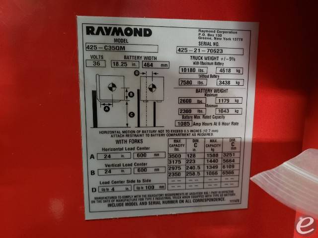 2021 Raymond 425-C35Q