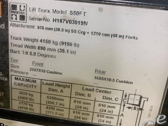 2015 Hyster S50FT