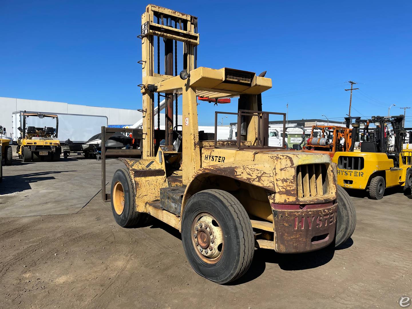 1990 Diesel Hyster H200 Pneumatic Tire 4 Wheel Sit Down