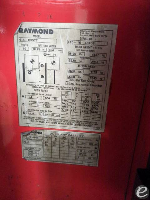 2016 Raymond 415-C35TT