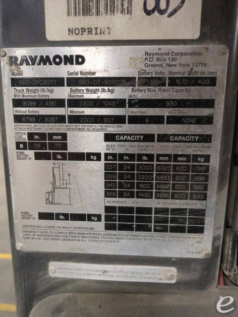 2007 Raymond 560-OPC30TT