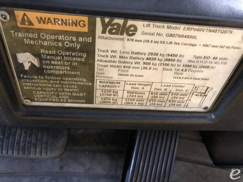 2013 Yale ERP040VT