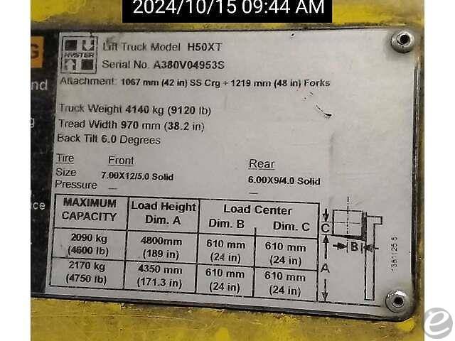 2018 Hyster H50XT