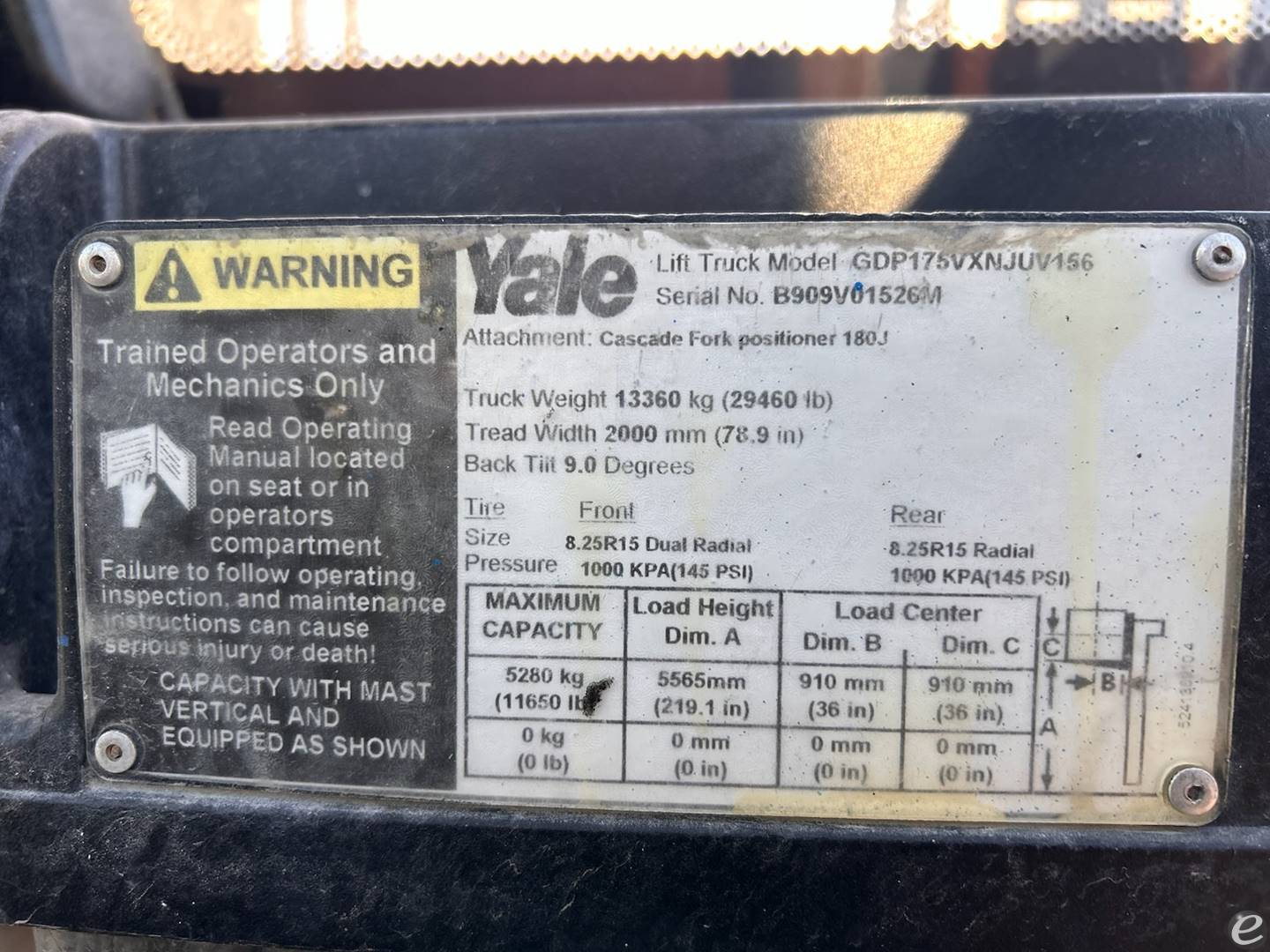 2014 Yale GDP175VX