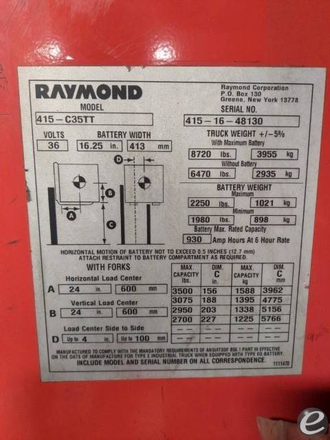 2016 Raymond 415-C35TT