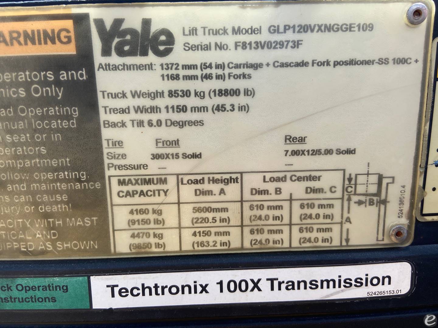 2008 Yale GLP120VXNGGE109