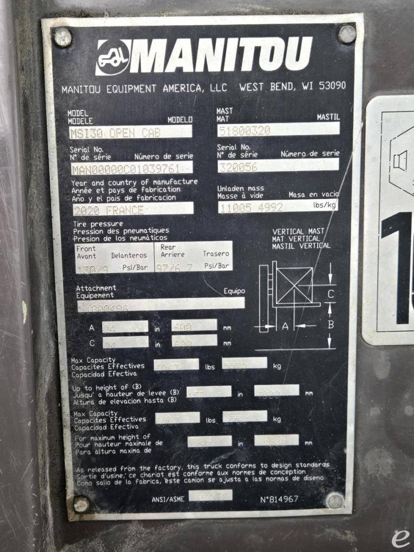 2020 Manitou MSI30