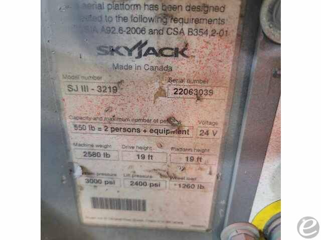 Skyjack SJ-3219 Slab Scissor Lift - 123Forklift