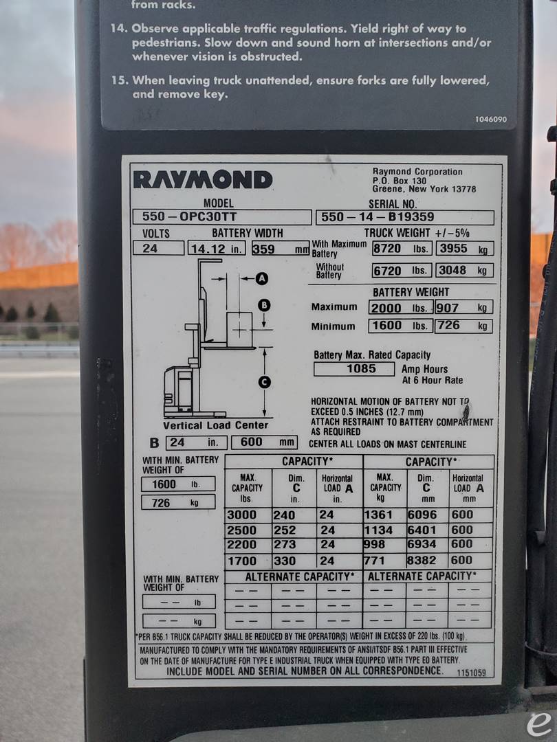 2014 Raymond 560-OPC30TT