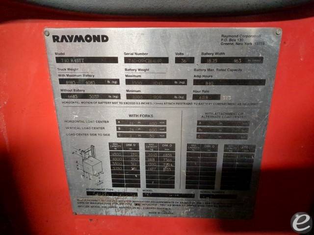 2009 Raymond 740 R45TT