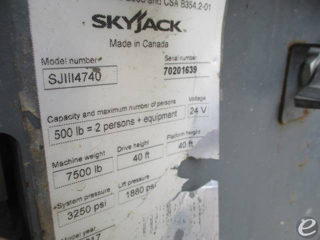 2017 Skyjack SJIII4740