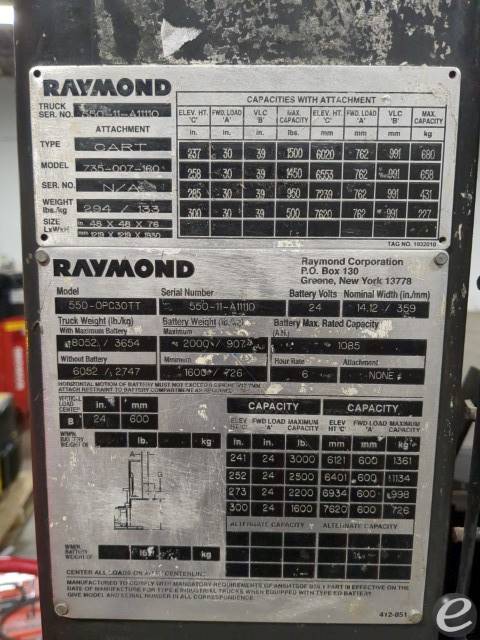 2011 Raymond 550-OPC30TT