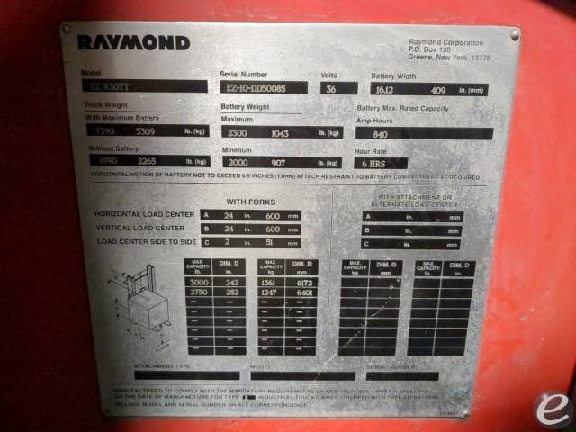 2010 Raymond EZ R30TT