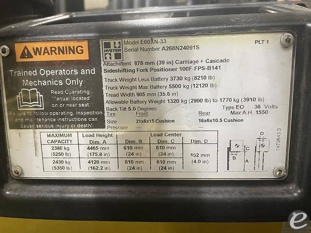 2018 Hyster E60XN