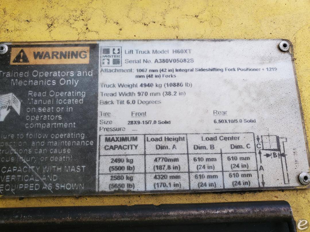 2018 Hyster H60XT