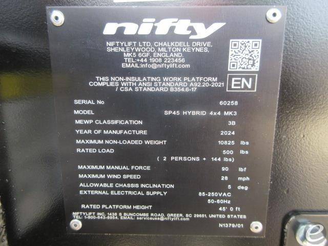 2024 NiftyLift SP45 4x4