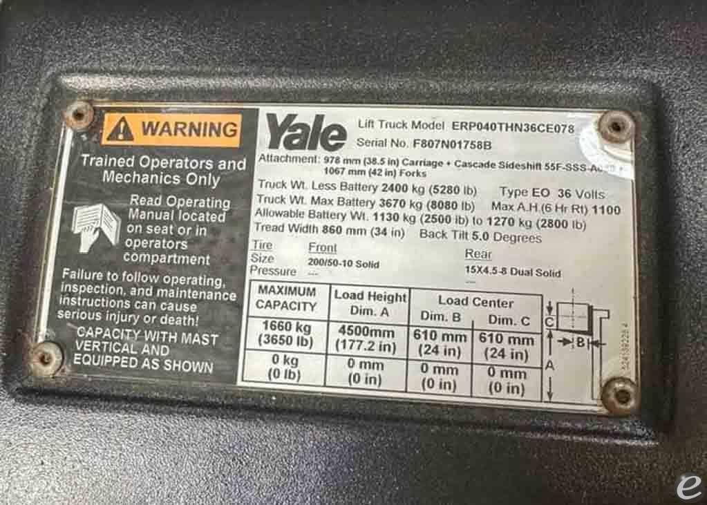 2004 Yale ERP040TH