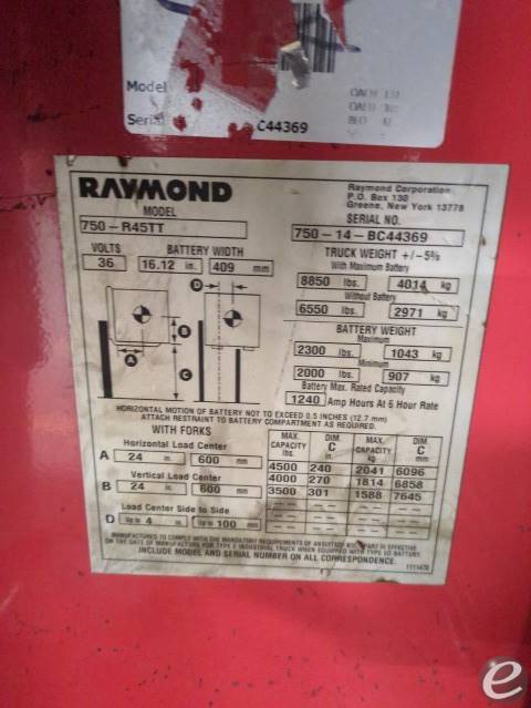 2014 Raymond 750-R45TT