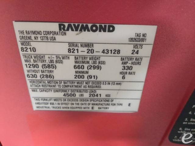 2020 Raymond 8210