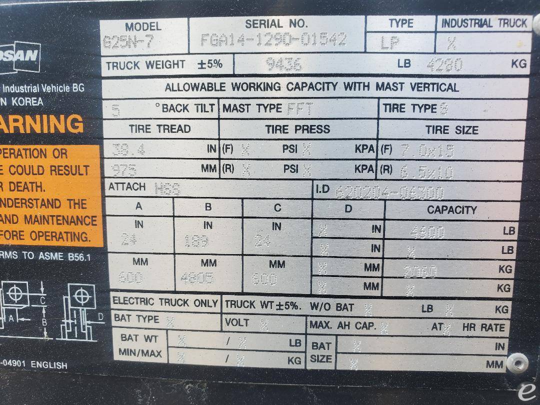 2018 Doosan G25N-7