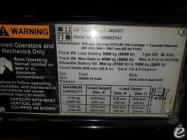 2011 Hyster J40XNT