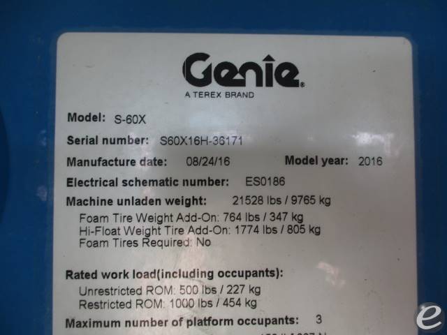 2017 Genie S60X